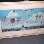 Ballooning Over Paris 1890 Print