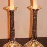 Tall 10" Sterling Weighted Candlesticks
