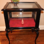 Small Glass Display Cabinet With Glass Shelf ,Key, Glass Top Great Piece To Display Your Treasures