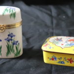 Pair Of Hand Painted Tiffany & Co. Private Stock Trinket Boxes Made In France