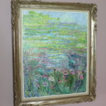 Signed Painting Oil On Canvas By Levine In Gold Frame
