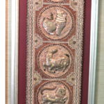 Beautiful Long Handmade Tapestry On Matted Frame With Amazing Detail