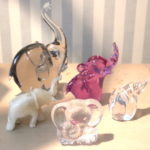 Lot Of Assorted Decorative Signed Elephants Includes Riedel, FM Ronneby, & Loleroi