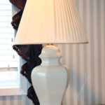 White Ceramic Lamp 30" Tall