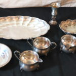Lot Of Assorted Sterling Items Includes Salt & Pepper, Sugar & Creamer, Serving Dishes And More