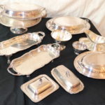Large Lot Of Assorted Silverplate Items Includes Assorted Serving Trays, Covered Dishes & More