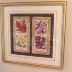 Pretty Floral Print In Gold Frame