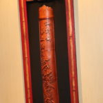 Carved Asian Bamboo Style Wall Art In Frame