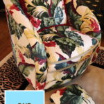 Pair Of Quality Custom Floral Arm Chairs With Footrest