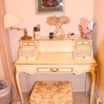 Vintage Vanity Table with Matching Stool