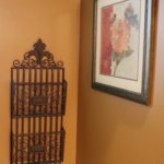 Decorative Floral Print With Hanging Magazine Rack
