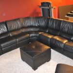 Large Black Sectional Sofa With Ottoman