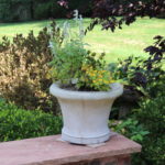 Set Of 2 Outdoor Cement Planters Assorted Sizes
