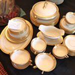 Set Of Lenox Lowell China With Gold Trim