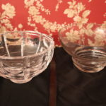 Large Orrefors Crystal Bowl And Stamped Bowl