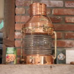 Large Copper And Brass Oil Lantern