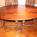 Large Antique Wood Gate Leg Table Opens Up To Full Size Table!