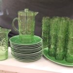 Lot Of Le Cadeaux Plastic Plates With Cups And Pitchers