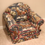 Small Childs Chair With Cowboy Themed Fabric