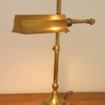 Robert Abbey Signed Heavy Brass Adjustable Swing Arm Desk Lamp