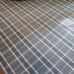 Handmade Low Pile Woven Area Rug In Coastal Plaid Pattern