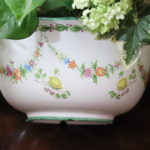 Silk Floral Arrangement In Porcelain Bowl