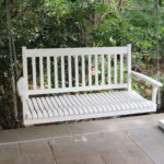 Tyndall Creek White Porch Swing Bench