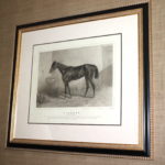 Firenze Horse Print In Black & Gold Frame