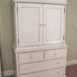 Shabby Chic Cream Painted Wooden Armoire