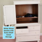 Shabby Chic Cream Painted Wooden Armoire