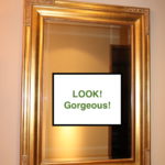 Gorgeous Large Gold Leaf Wall Mirror With Beveled Glass