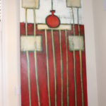Large Contemporary Art Wall Piece Signed By Artist 36" W X 72" Tall
