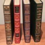 4 Signed Leather Bound, First Edition Books By The Franklin Library B Chatwin, M Spark, Norman Mailer G Godwin