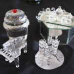 Mixed Lot Of Assorted Crystal Glass Miniature Pieces Includes Signed Cupcake, Piano, And Castle