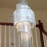 Beautiful Layered Crystal Chandelier Graduated Design, Fixture Only No Ceiling Plate