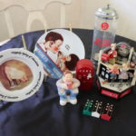 Pepsi Cola Straw Holder, Coke Counter Music Box And Collectible Chocolate Plates