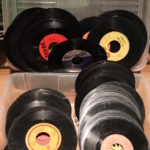 Large Mystery Lot Of Vintage 45's And 33's Records Titles, Authors, And Condition Varies