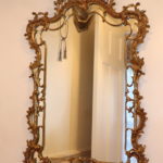 French 19th Century Style- Ornate Brass Wall Mirror
