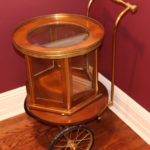 Vintage Display Case Wooden Tea Cart
