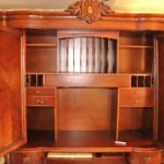 Large Wall Unit Desk Workstation With Filing And Drawers For Storage