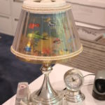 Decorative Retro Aquarium Lamp, Phone, And Clock Combo