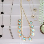 Lot Of Quality Fashion Women's Necklaces Includes Green Beaded Floral Cameo And Small Floral Chainlink