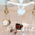 Women's Quality Fashion Jewelry Lot Includes 3 Rings And Gold Tone Dangle Earrings With Pearl