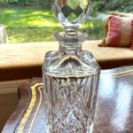 Cut Crystal Decanter, Vase & Bowl With Christolfe Crystal Vase