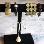 Quality Fashion Bracelet Lot Includes Carved Bird Bracelet, Floral Bracelets & Mother Of Pearl Earrings