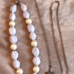 Women's Necklace Lot Includes 2 Sterling Chains One With Star Pendant & Caledonia Stone Necklace