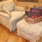 English Arm Custom Upholstered Lounge Chair And Ottoman