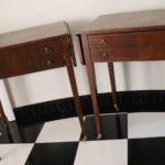 Pair Of Vintage Weiman Tables – Heirloom Quality Inlay Wood Drop Leaf Side Tables Lot #: 44