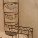 Rustic-French Style Bathroom Metal Accessory Stand And Magazine Rack