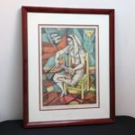Vintage A/P Mandalin Artist Proof Lithograph Signed Amen In Frame